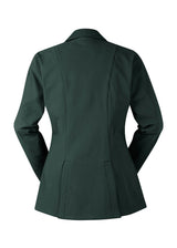 Back view of the Stretch Competitor Koat in green, displaying the two back vents and tailored fit