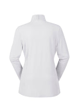 Flat lay of the Kerrits Ice Fil® Lite Long Sleeve Riding Shirt, showing the back profile with equestrian hem.