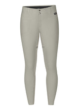 Flat lay of the Crossover II® Full Seat Riding Breech in Sand, highlighting the lightweight, stretch-woven fabric and clean front design with two pockets.