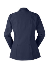 Back view of the Stretch Competitor Koat in navy, displaying the two back vents and tailored fit