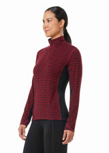 Stable Temp Merino Wool Quarter Zip Top - Print
