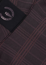 Stretch Plaid Quarter Zip Top