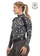 First Level Quarter Zip Stretch Fleece Tech Top - Print