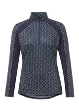 First Level Quarter Zip Stretch Fleece Tech Top - Print