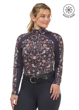 First Level Quarter Zip Stretch Fleece Tech Top - Print