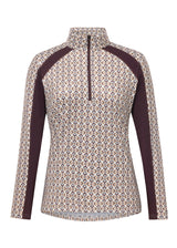 First Level Quarter Zip Stretch Fleece Tech Top - Print