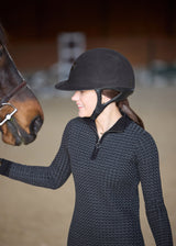 Quarter Zip Herringbone Sweater