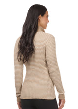 Quarter Zip Herringbone Sweater