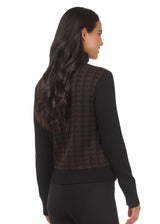 EQ Houndstooth Full Zip Sweater
