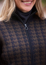 EQ Houndstooth Full Zip Sweater
